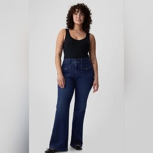 GAP Women's Flare Jeans - **Tall** 14 Dark Blue